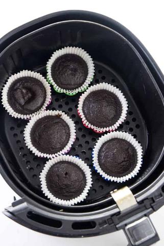 Air Fryer Chocolate Cupcakes