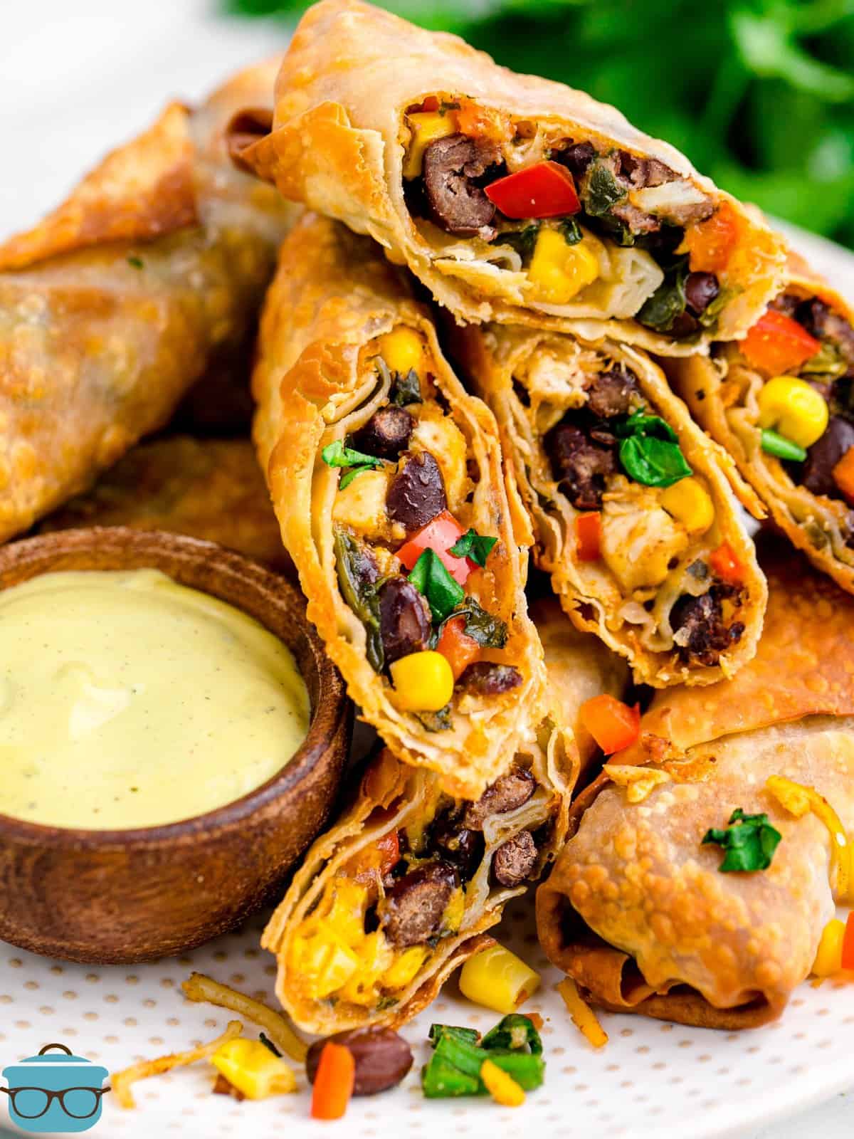 Southwestern Egg Rolls (Baked or Fried) + How to Freeze