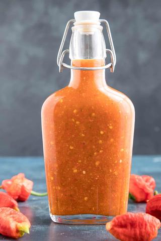 HOMEMADE HOT SAUCEWITHGRILLED HOT PEPPERS HOMEMADE HOT SAUCEWITHGRILLED HOT PEPPERS